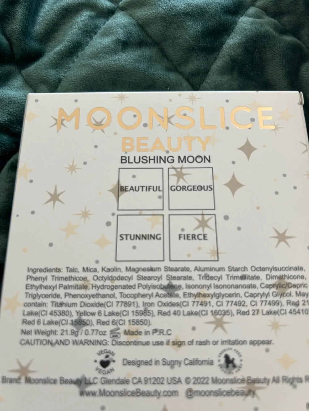 Moonslice Beauty blush palette- Blushing Moon